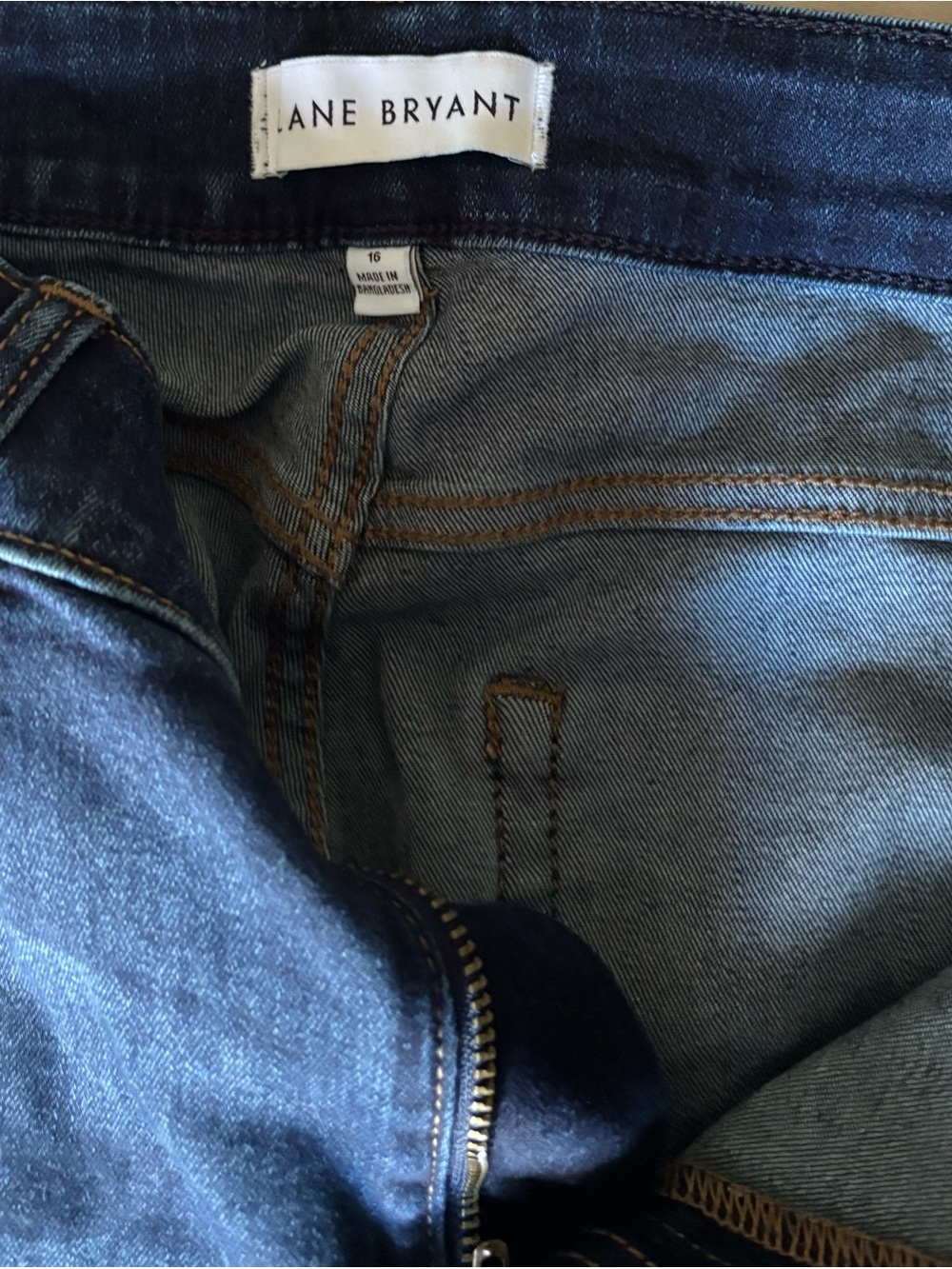 Lane Bryant Dark Blue Straight-Leg Jeans